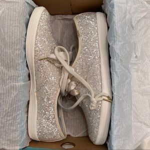 Kate Spade Glitter Cream Keds